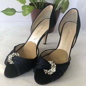 Caparros Silk Open Toe Pumps‎ Size 9.5B